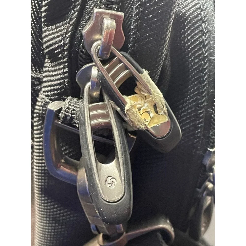 Samsonite padded laptop bag briefcase messenger shoulder strap black 16